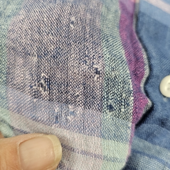 Rails Linen Plaid Tie Front Shirt -> Rails linen plaid tie front shirt - Picture 9 of 9